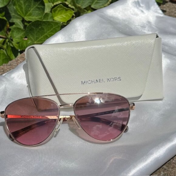 Michael Kors Pink Aviator Sunglasses - Picture 1 of 5